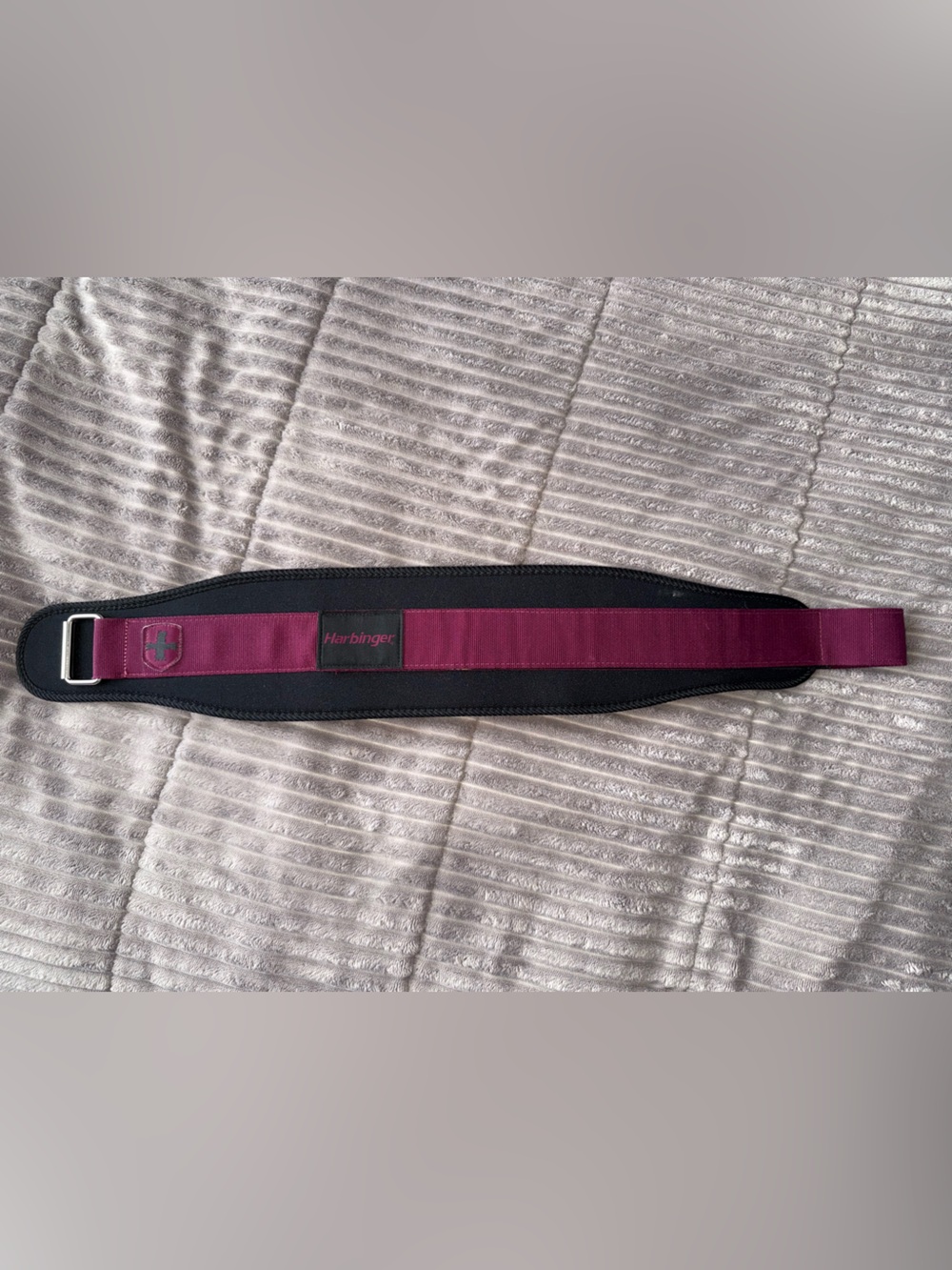Black and Merlot Velcro Belt